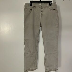 Button up khaki jeans